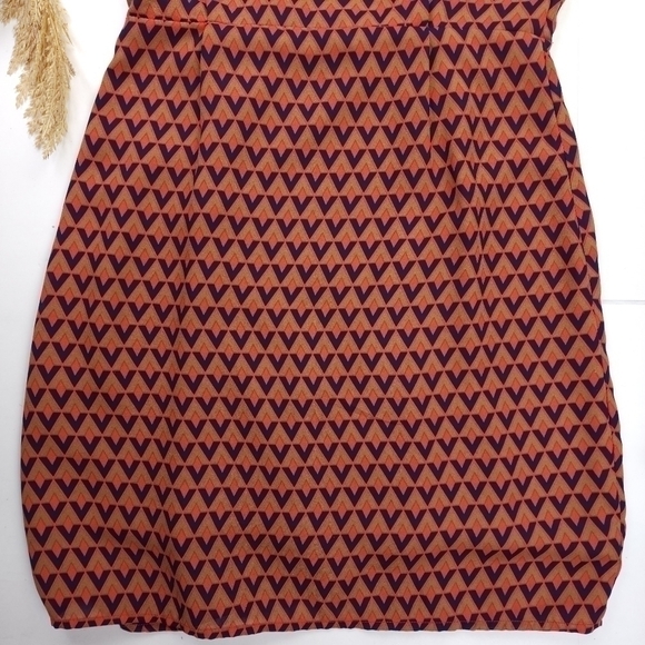 Tulle Coral Blue Patterned Sleeveless Dress Sz Xs - Picture 10 of 13